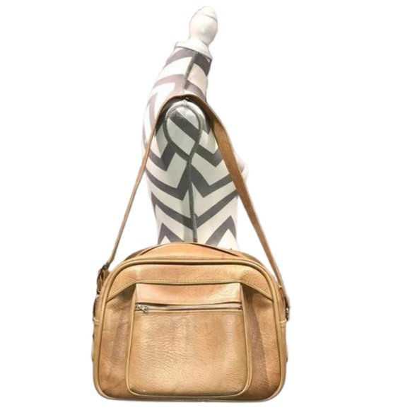 American Tourister Vintage 1960's Soft Shell Light Tan Retro Travel Bag RARE - Picture 2 of 16